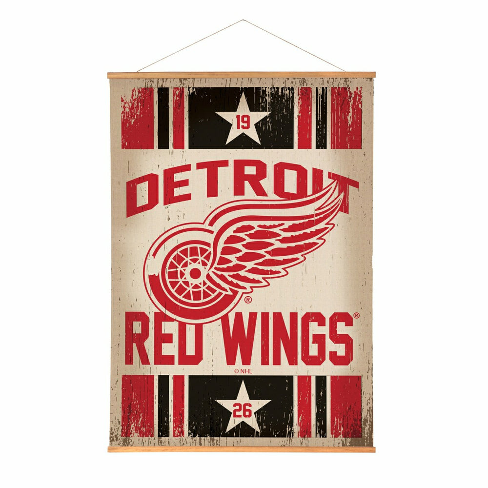 Detroit Red Wings, Canvas Wall Tapestry, Large, 54x36 - NHL Home