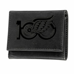 Detroit Red Wings, 100 Anniversary Wallet, Tri-fold, Black - NHL Home