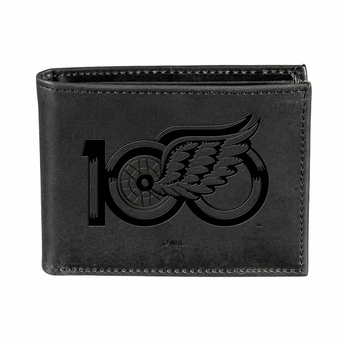 Detroit Red Wings, 100 Anniversary Wallet, Bi-fold, Black - NHL Home