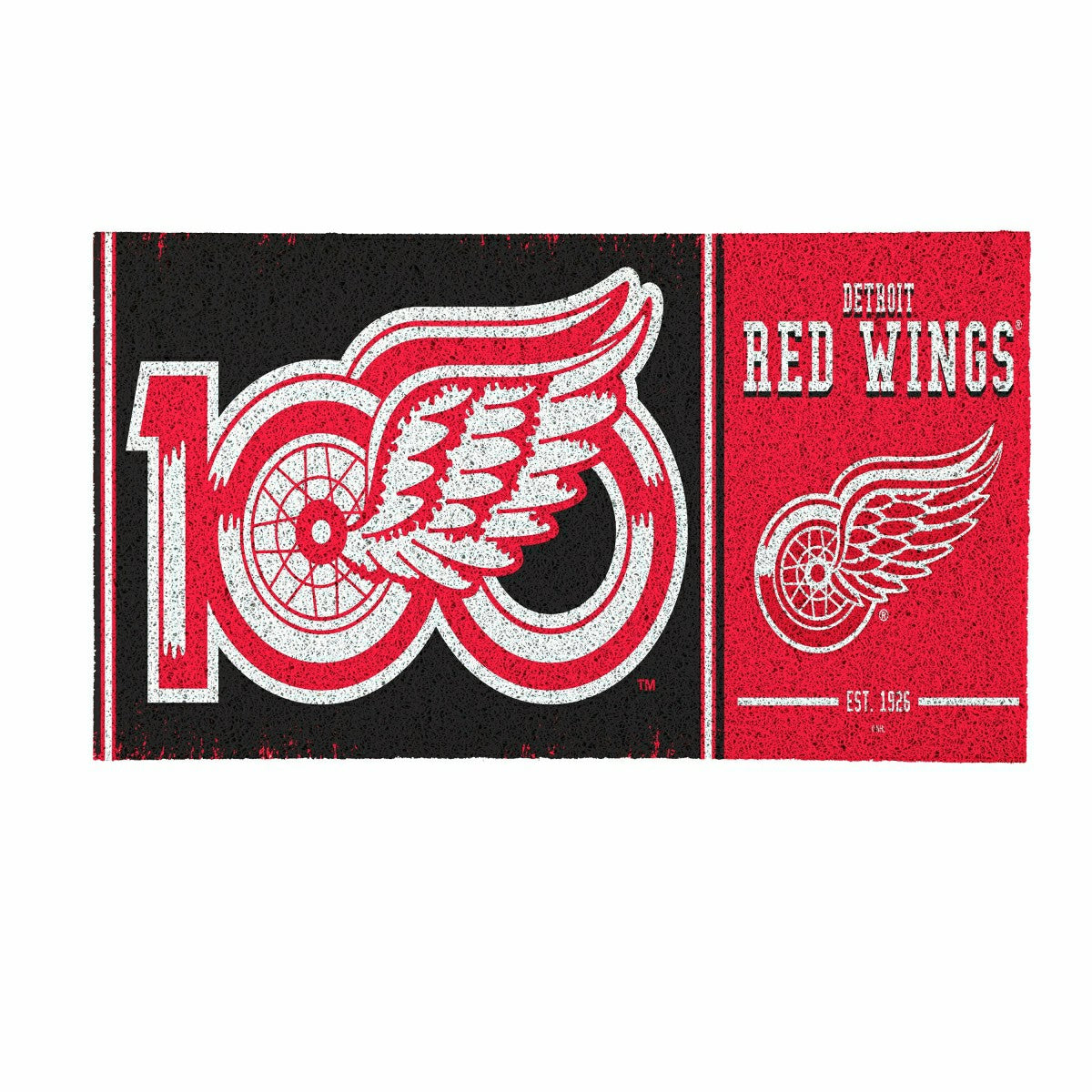Detroit Red Wings, 100 Anniversary Turf Mat, Color - NHL
