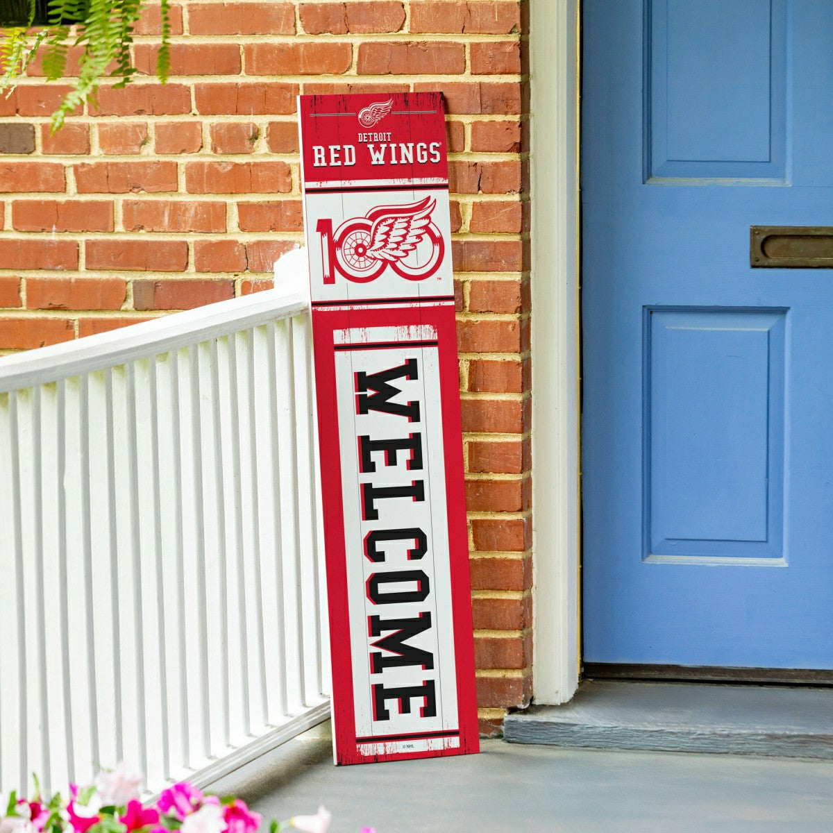 Detroit Red Wings, 100 Anniversary Porch Leaner, 46" - NHL Home