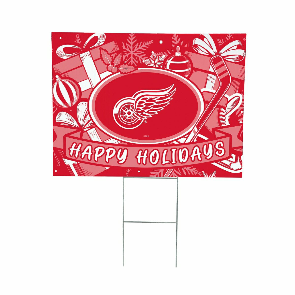 Detroit Red Wings Yard Sign, Holiday - NHL Home