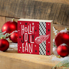 Detroit Red Wings Block, Holiday, 6x6 - NHL Home