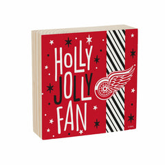 Detroit Red Wings Block, Holiday, 6x6 - NHL Home