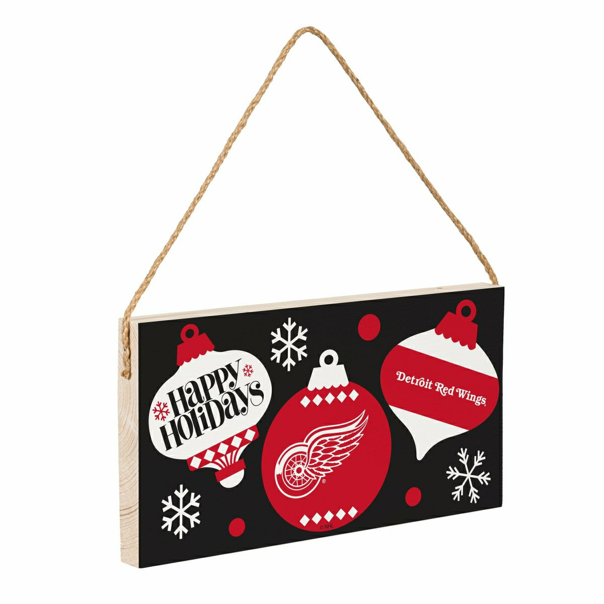 Detroit Red Wings Holiday Wood Wall Sign, 6x11 - NHL Home