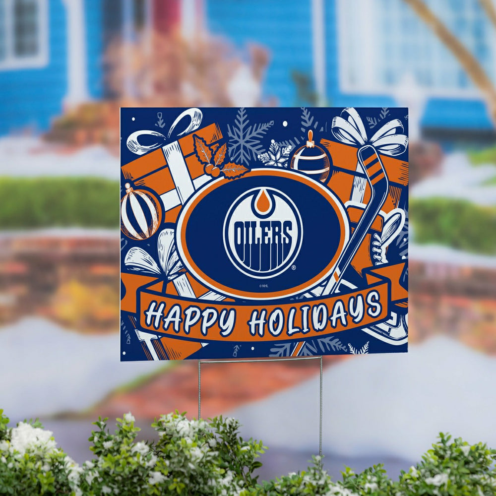 Edmonton Oilers Yard Sign, Holiday - NHL Home