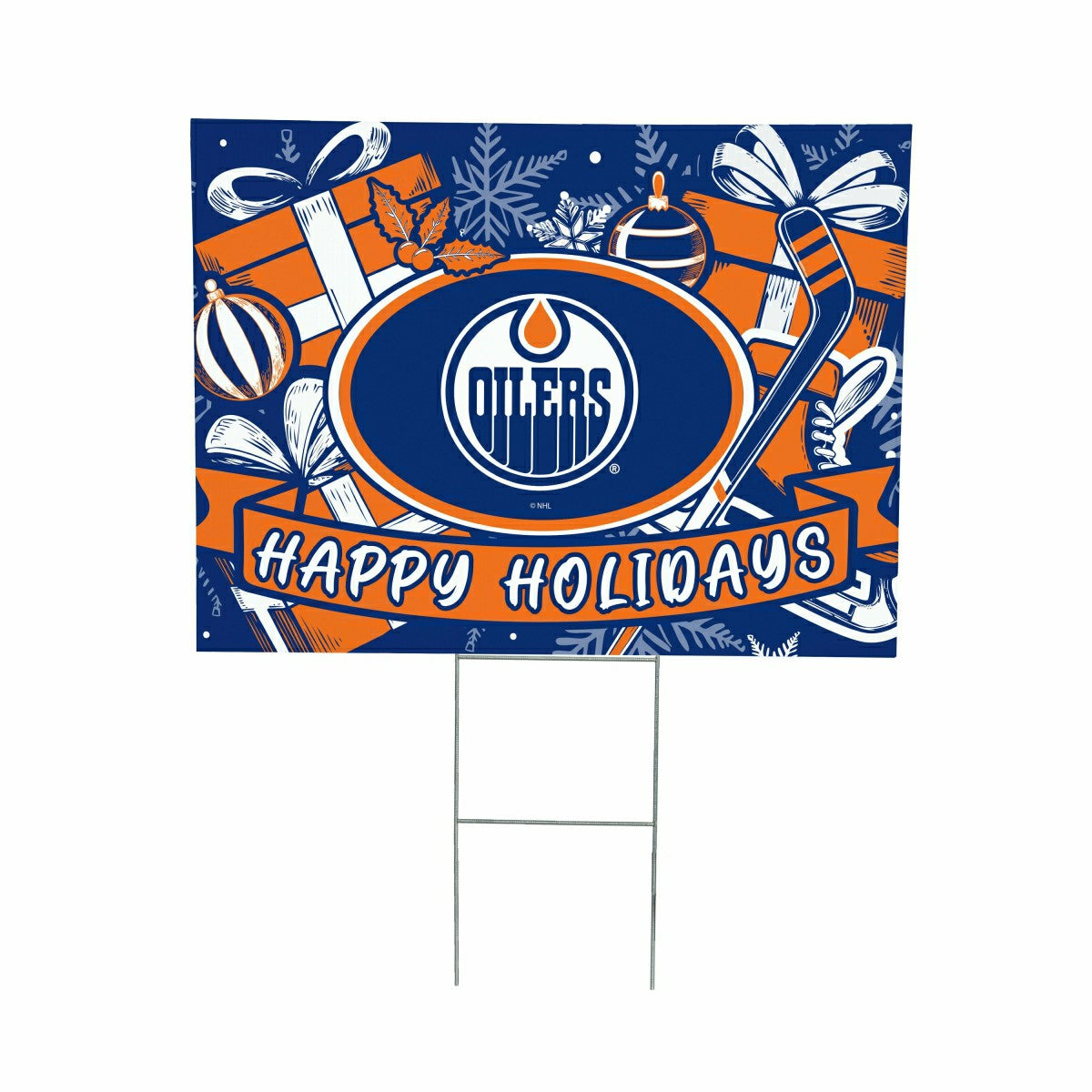 Edmonton Oilers Yard Sign, Holiday - NHL Home