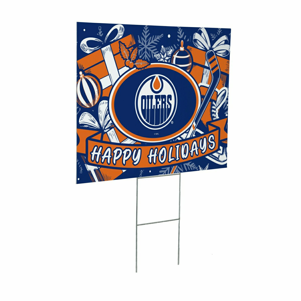 Edmonton Oilers Yard Sign, Holiday - NHL Home