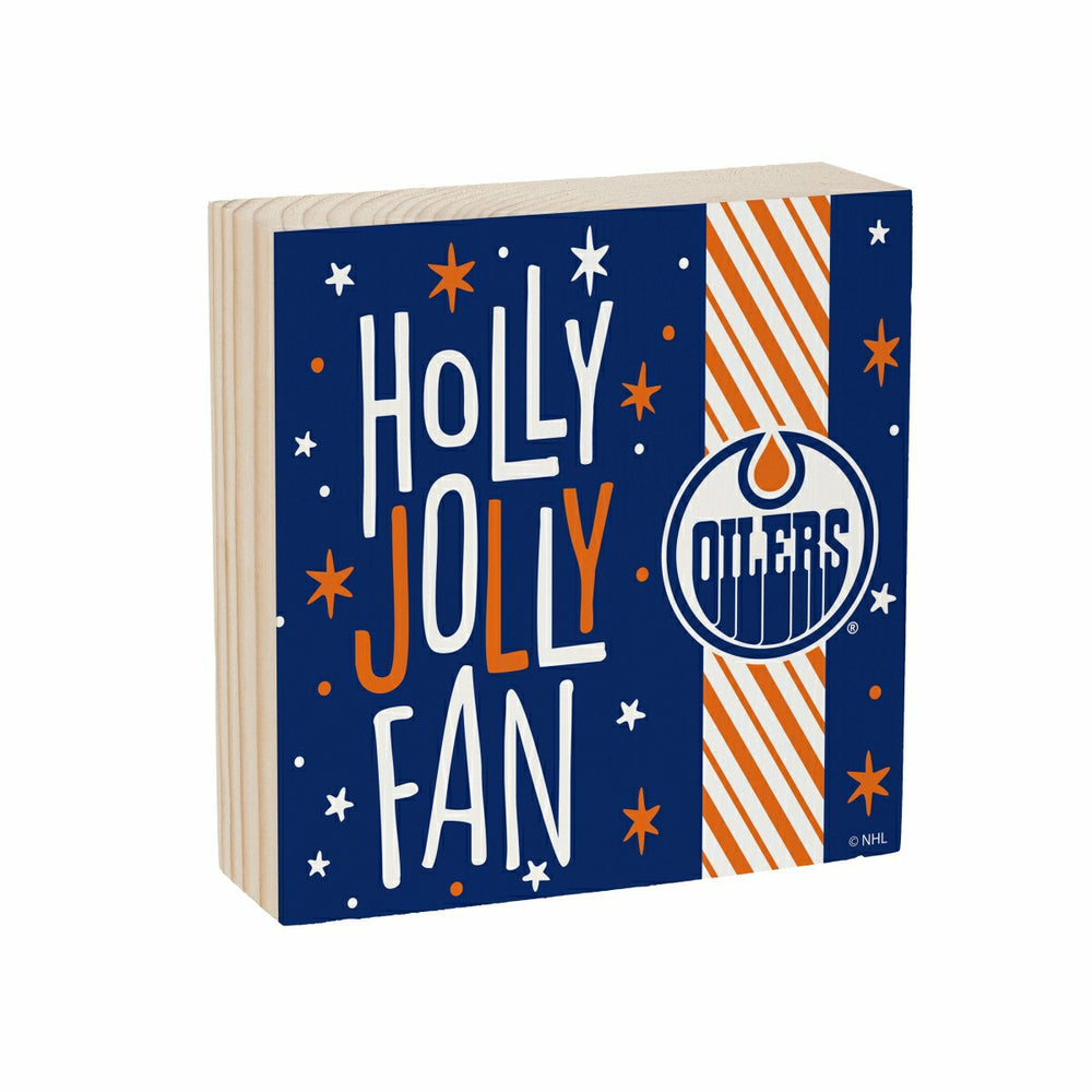 Edmonton Oilers Block, Holiday, 6x6 - NHL Home
