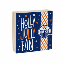 Edmonton Oilers Block, Holiday, 6x6 - NHL Home