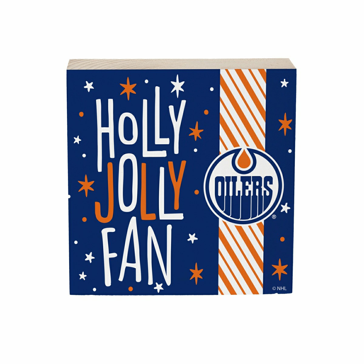 Edmonton Oilers Block, Holiday, 6x6 - NHL Home