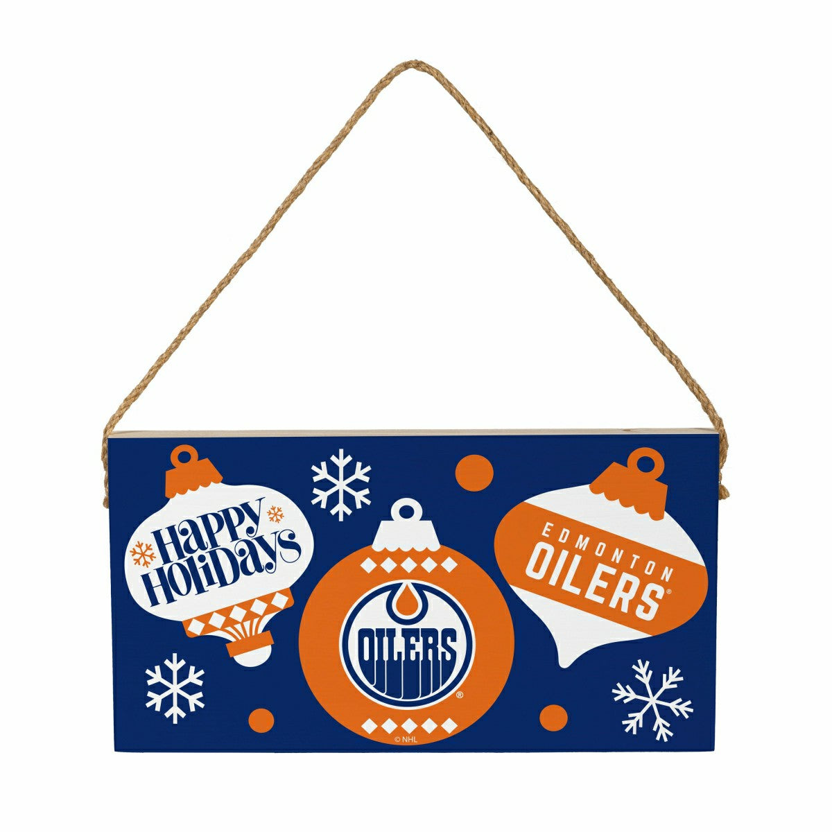 Edmonton Oilers Holiday Wood Wall Sign, 6x11 - NHL Home