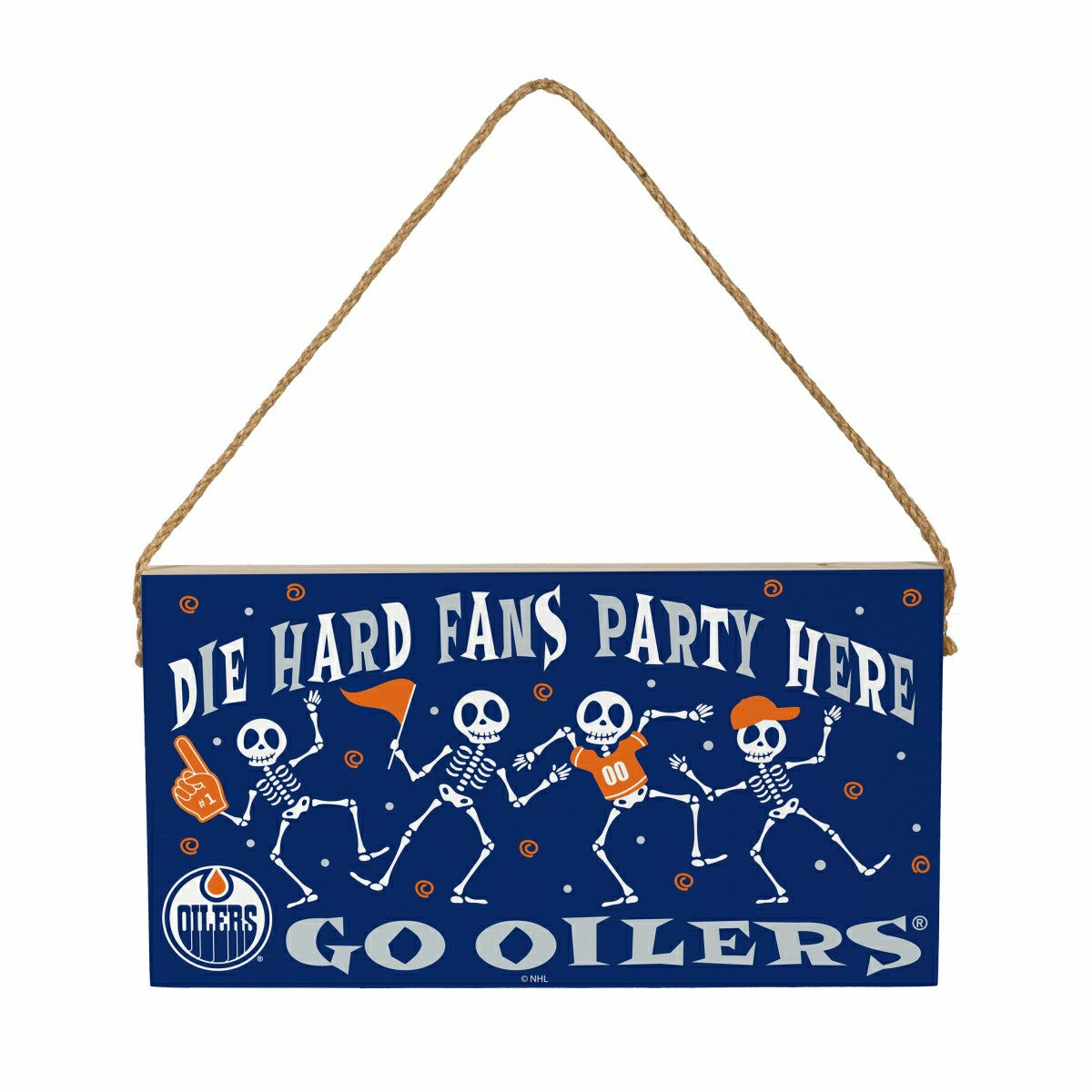 Edmonton Oilers Halloween Wood Wall Sign, 6x11 - NHL Home
