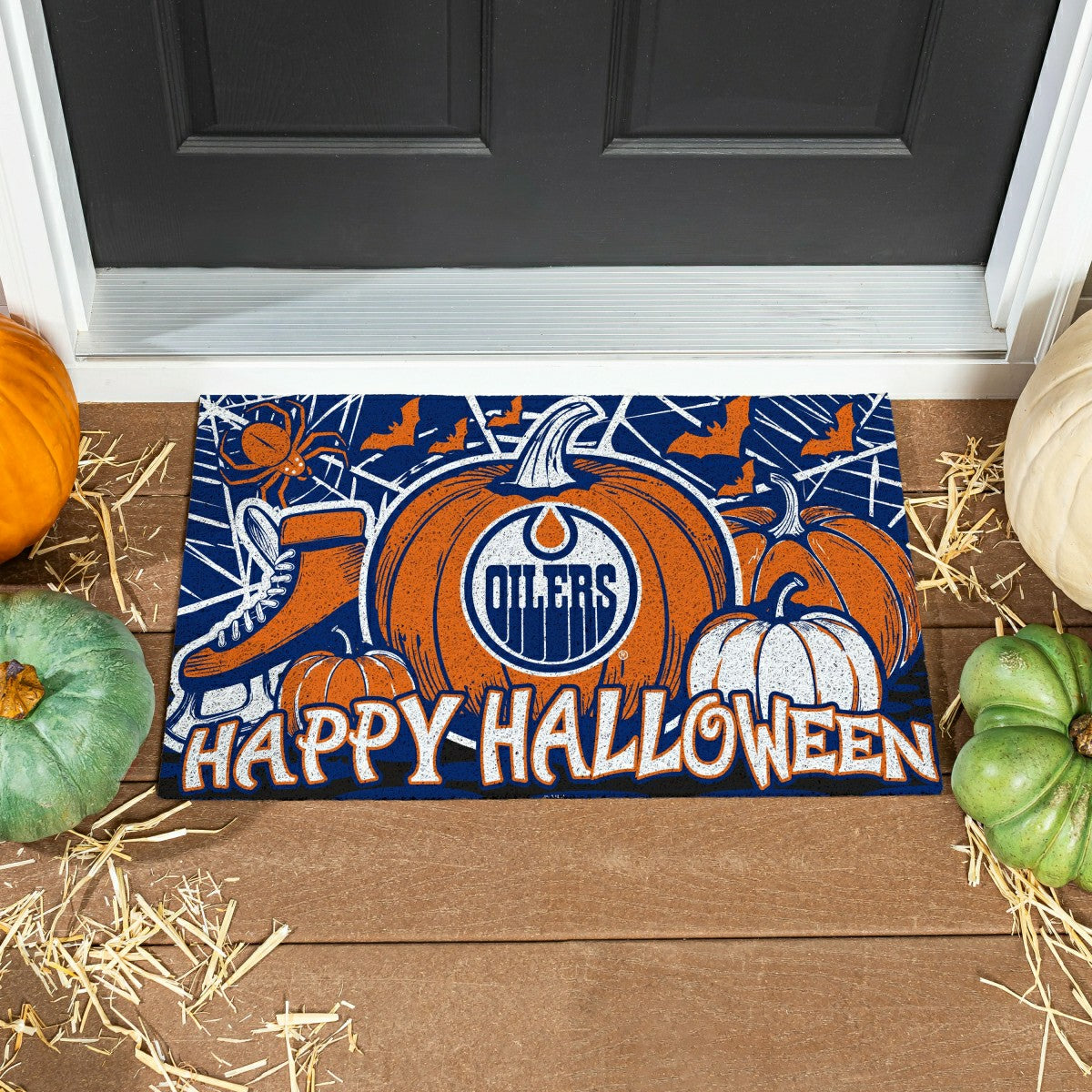 Edmonton Oilers Halloween PVC Mat, 28"x16" - NHL