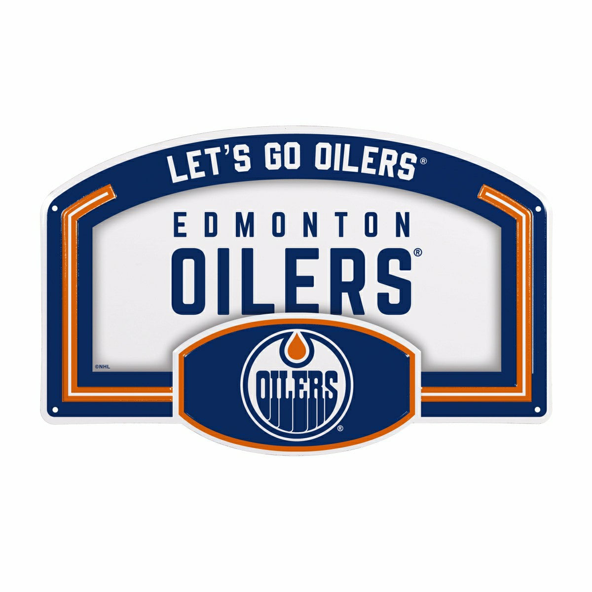 Edmonton Oilers USA Embossed Steel Wall Sign, 11" x 17" - NHL Home