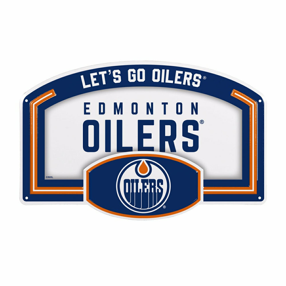 Edmonton Oilers USA Embossed Steel Wall Sign, 11" x 17" - NHL Home