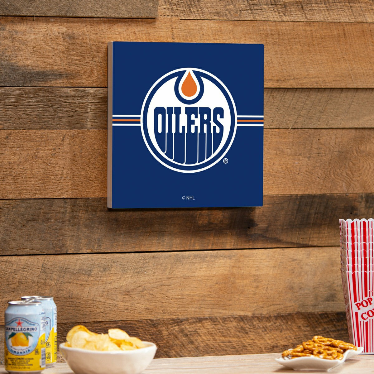 Edmonton Oilers Wood Wall Sign, 12x12 - NHL Home