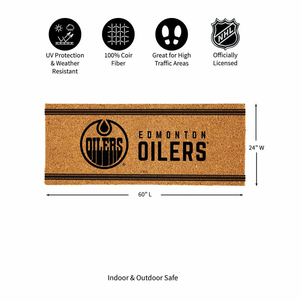 Edmonton Oilers Extra Large One Color Coir Mat, 60"x24" - NHL