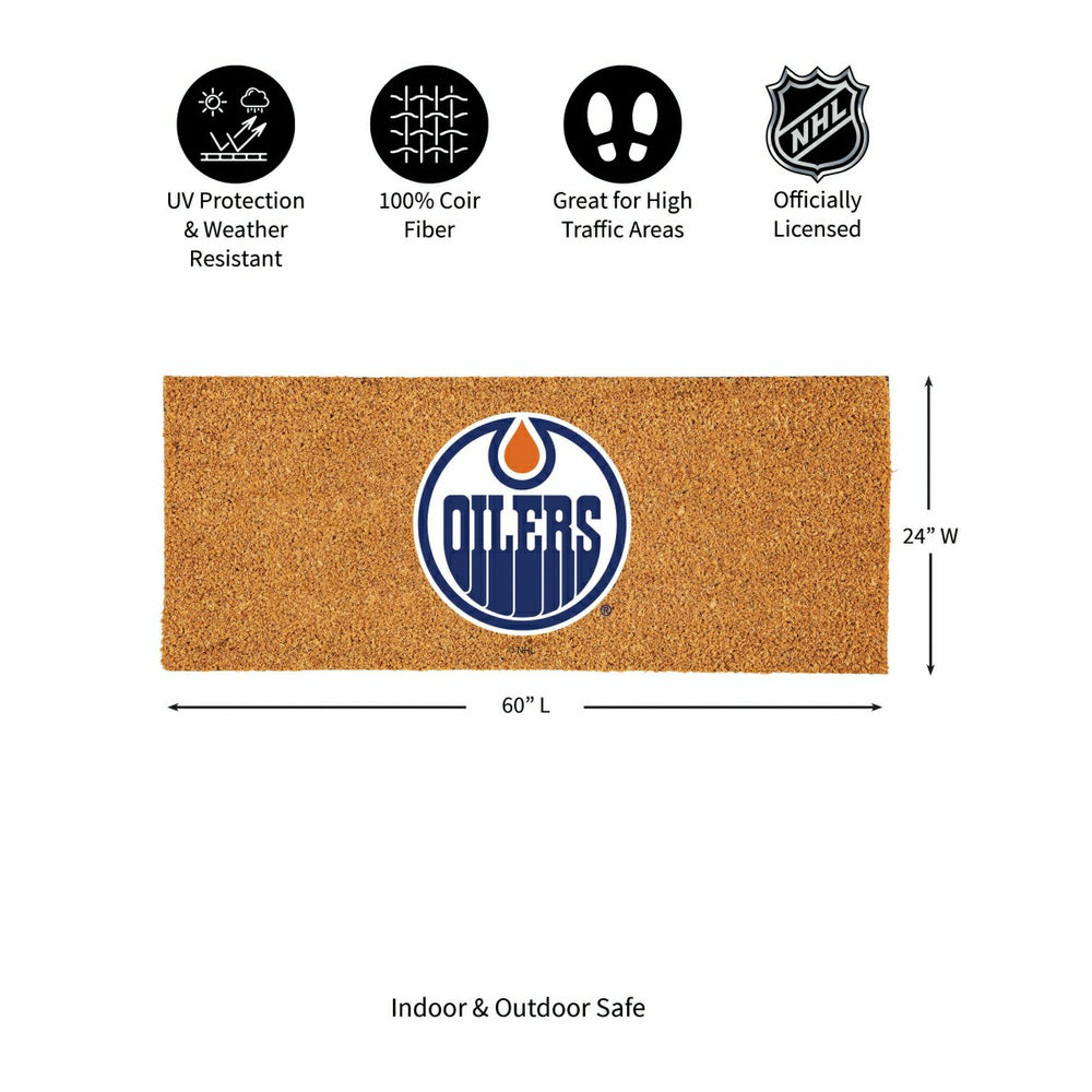 Edmonton Oilers Extra Large Full Color Coir Mat, 60"x24" - NHL