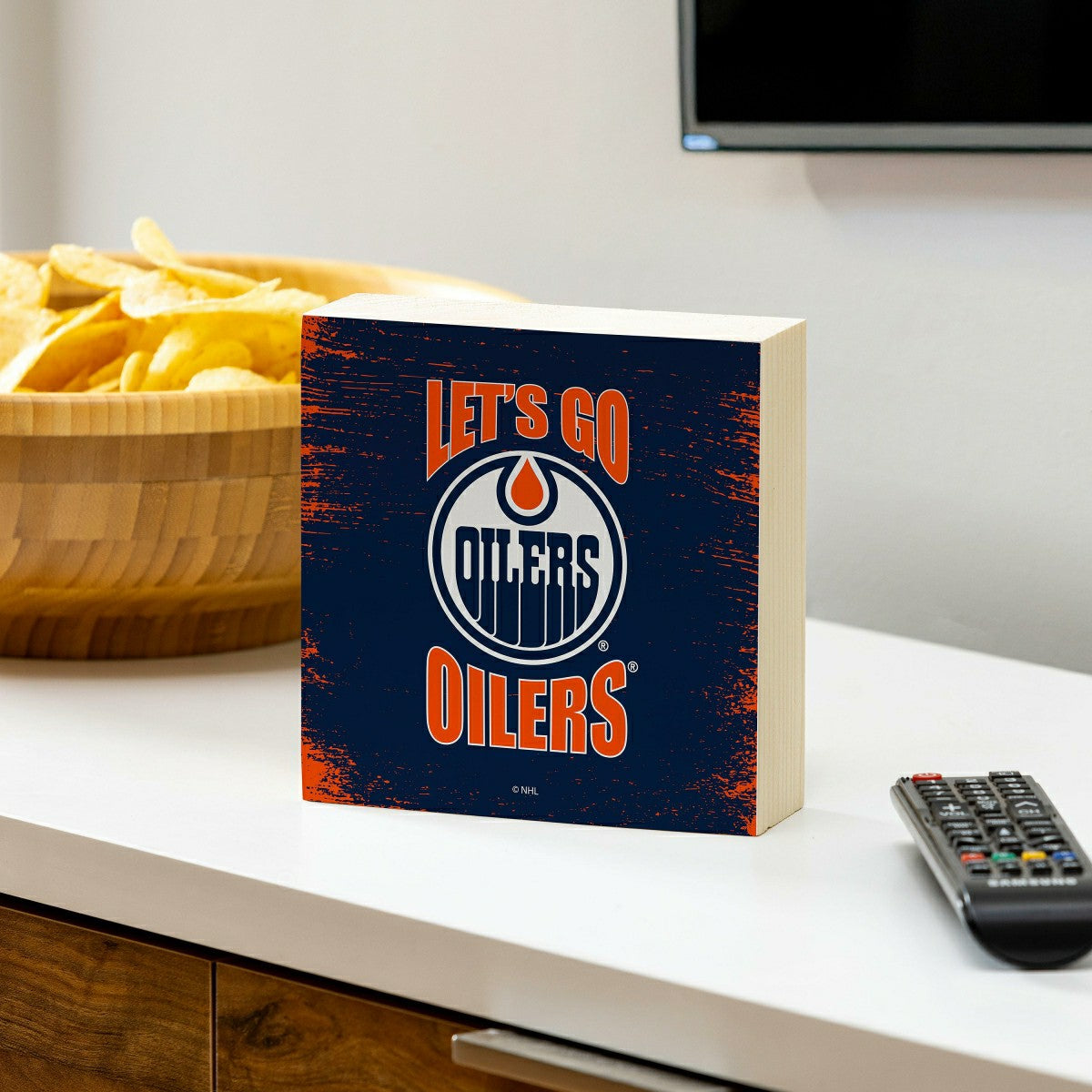 Edmonton Oilers Plock, Down Home Fans, 6x6 - NHL Home