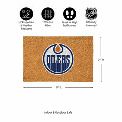Edmonton Oilers Large Full Color Coir Mat, 36"x24" - NHL