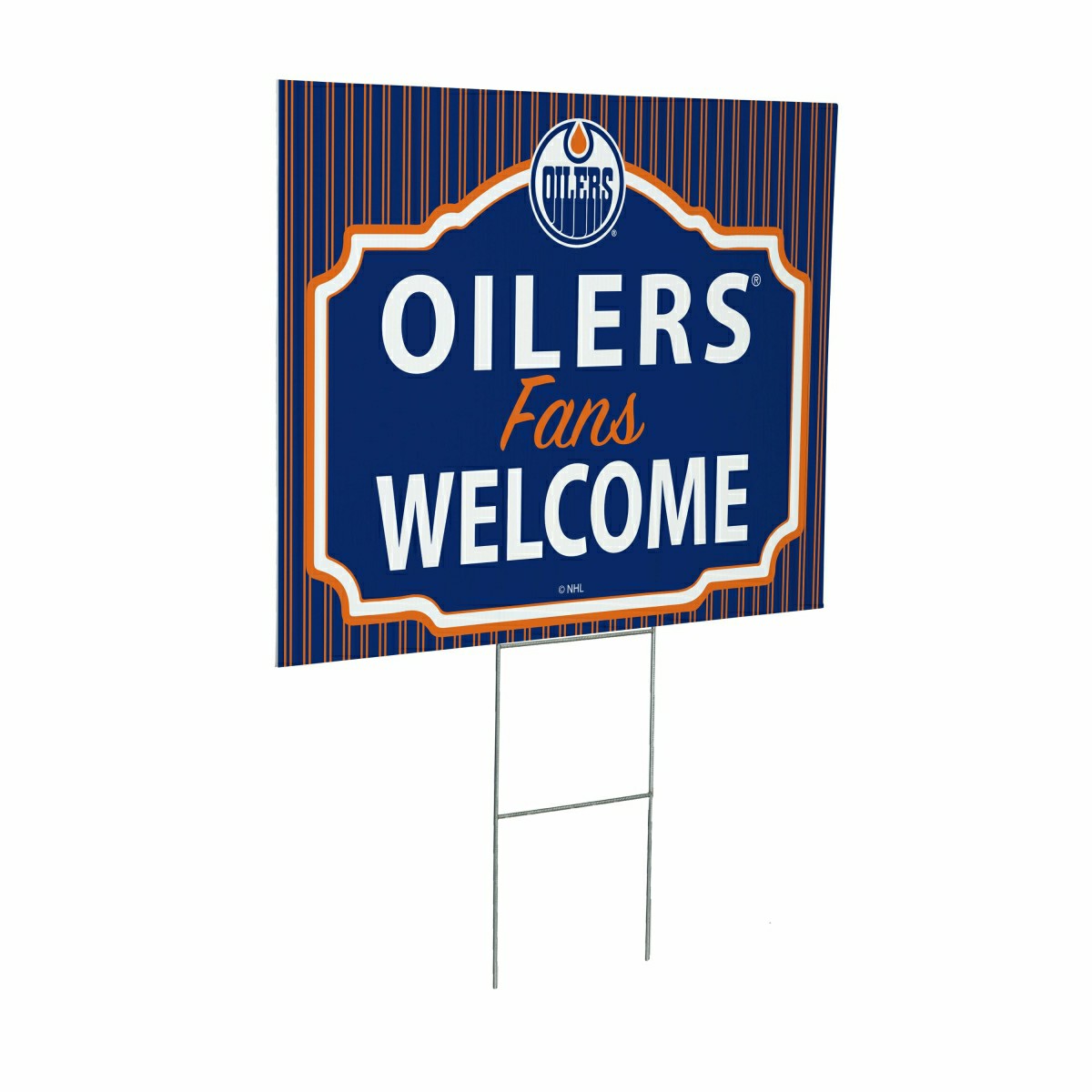 Edmonton Oilers Coroplast Yard Sign, "Fans Welcome" - NHL Home