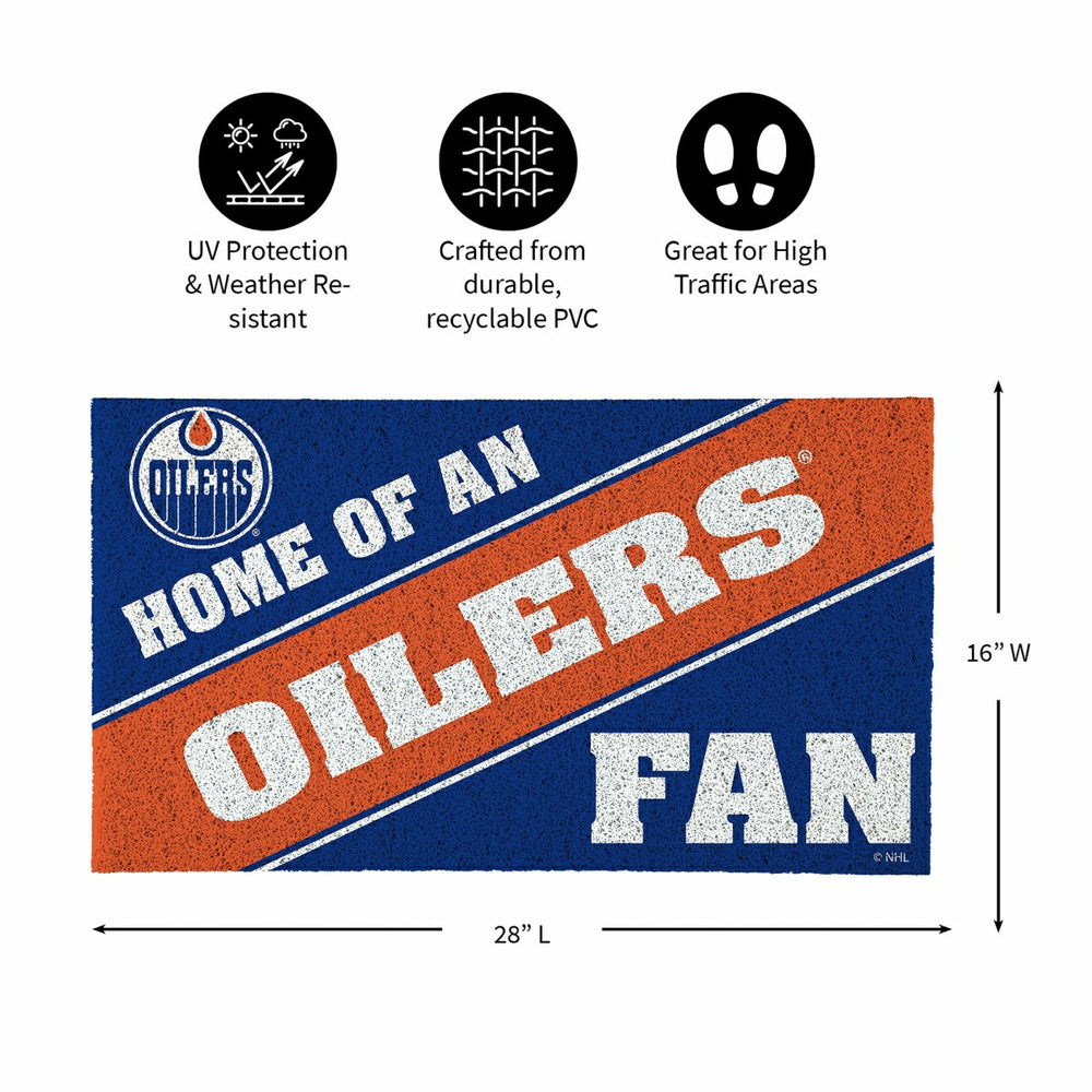 Edmonton Oilers, PVC Mat COLOR, Home of a Fan - NHL