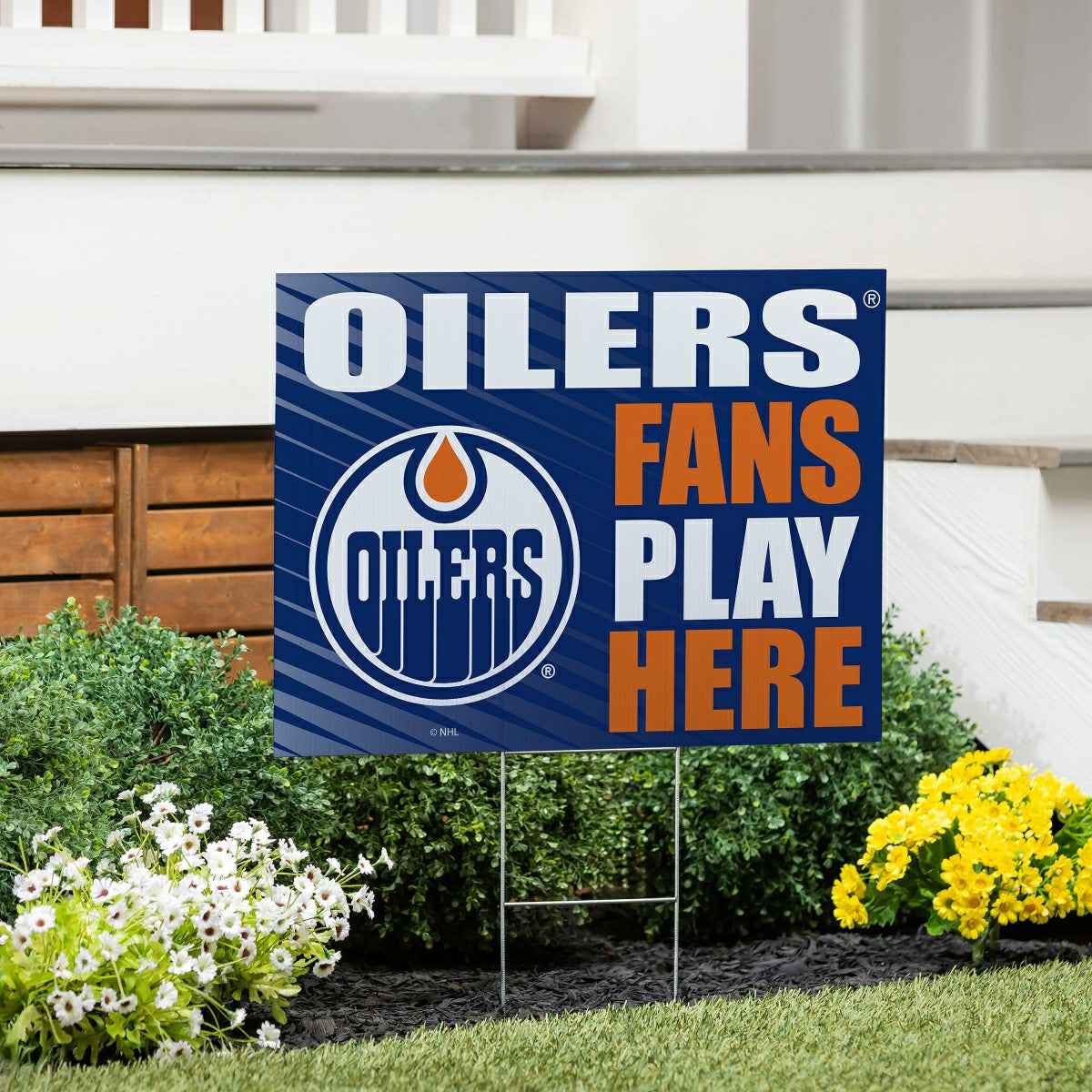 Edmonton Oilers Coroplast Yard Sign "Fans Play Here" - NHL Home