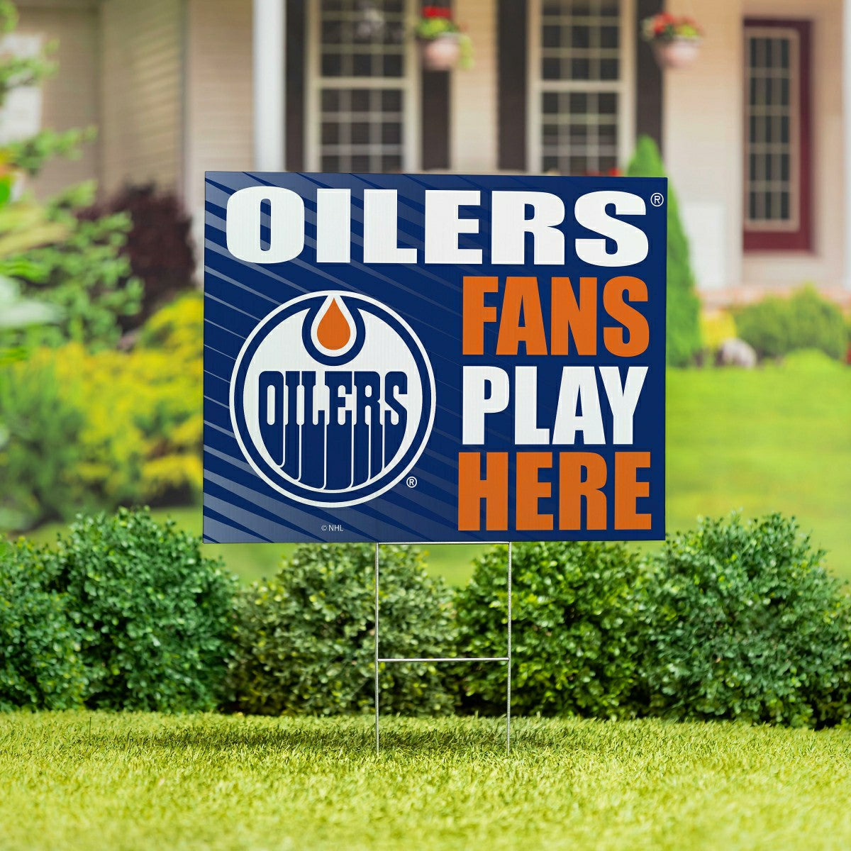 Edmonton Oilers Coroplast Yard Sign "Fans Play Here" - NHL Home