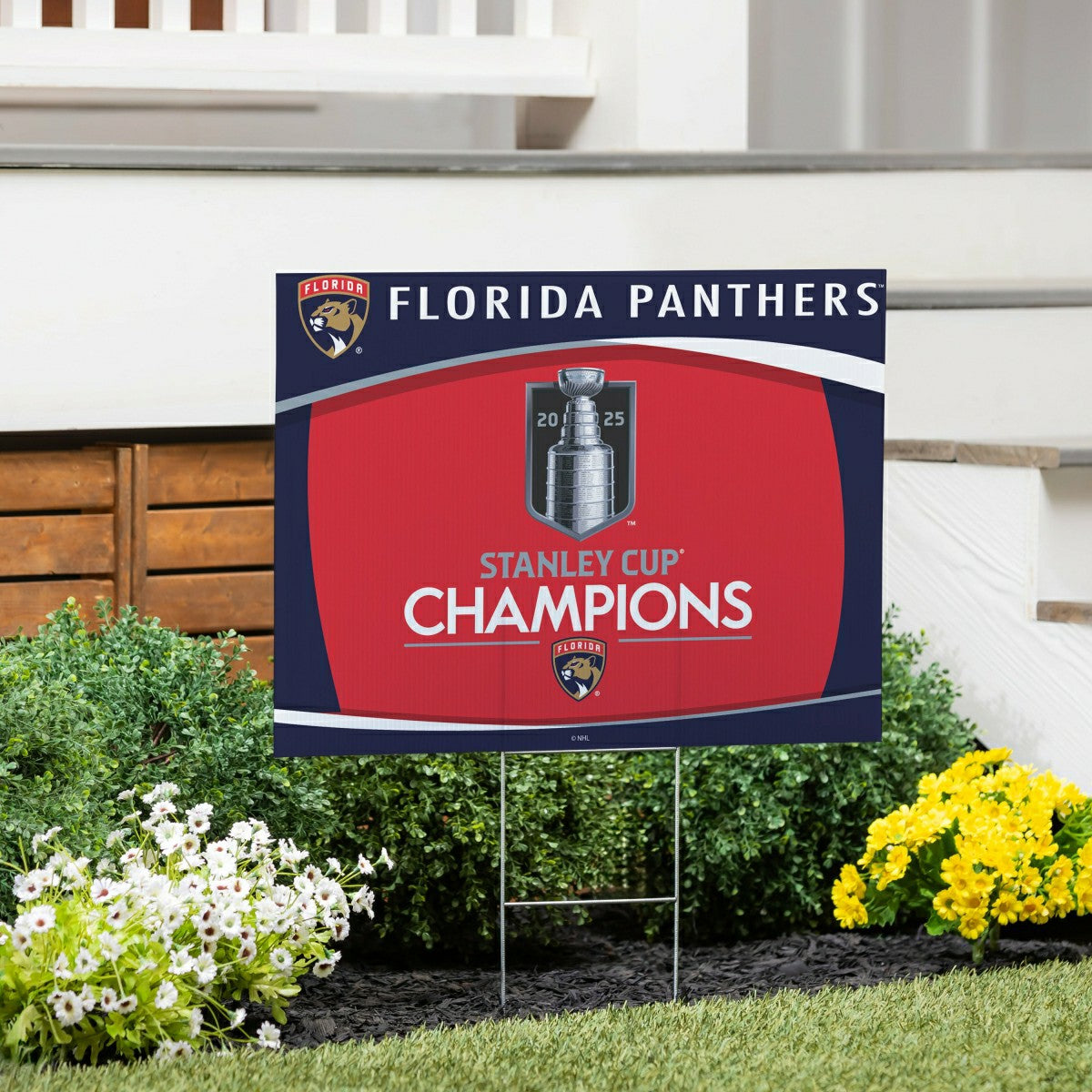 Florida Panthers, Stanley Cup 2025 Champions Cororplast Yard Sign - NHL Home