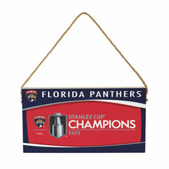 Florida Panthers Stanley Cup 2025 Champions Wood Wall Sign, 6x11 - NHL Home