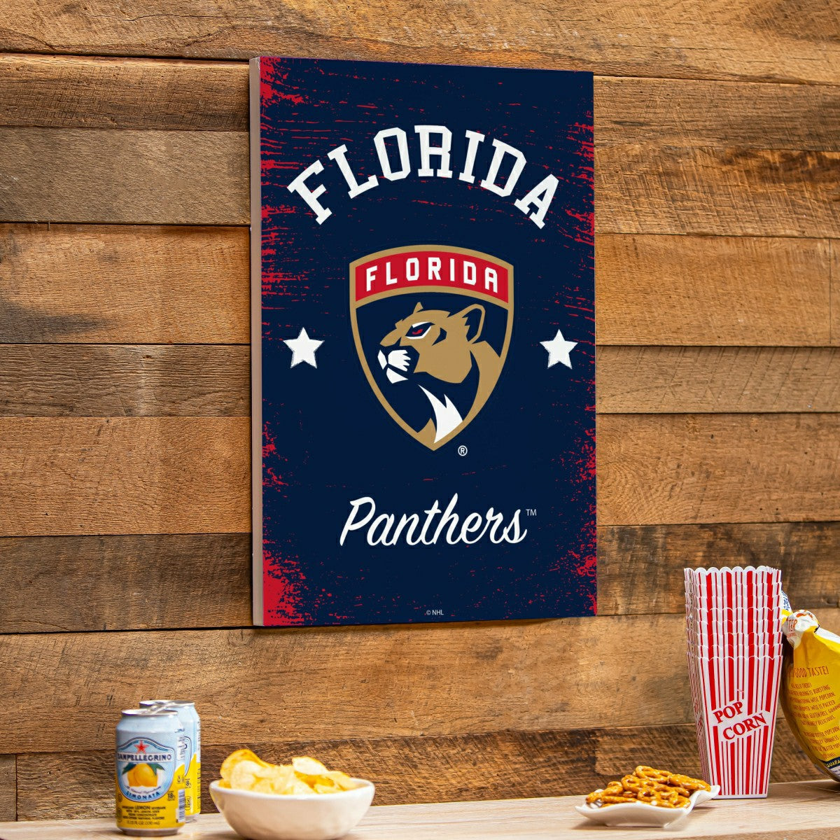 Florida Panthers Wood Wall Sign, 16x24 - NHL Home