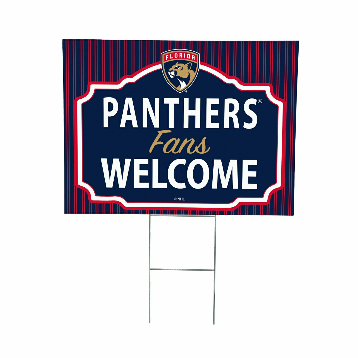Florida Panthers Coroplast Yard Sign, "Fans Welcome" - NHL Home
