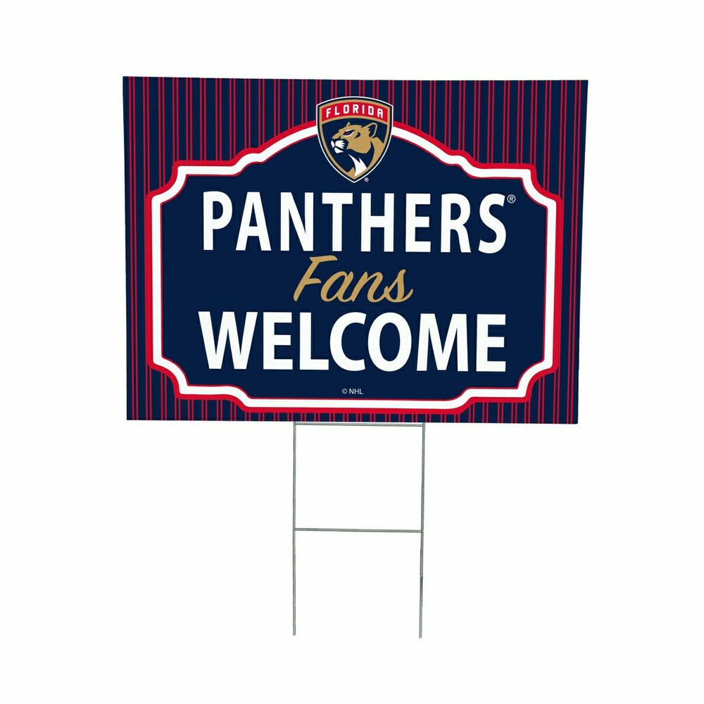 Florida Panthers Coroplast Yard Sign, "Fans Welcome" - NHL Home