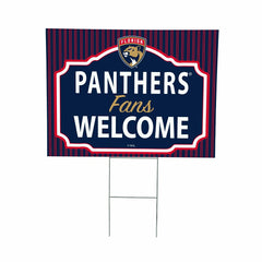 Florida Panthers Coroplast Yard Sign, "Fans Welcome" - NHL Home