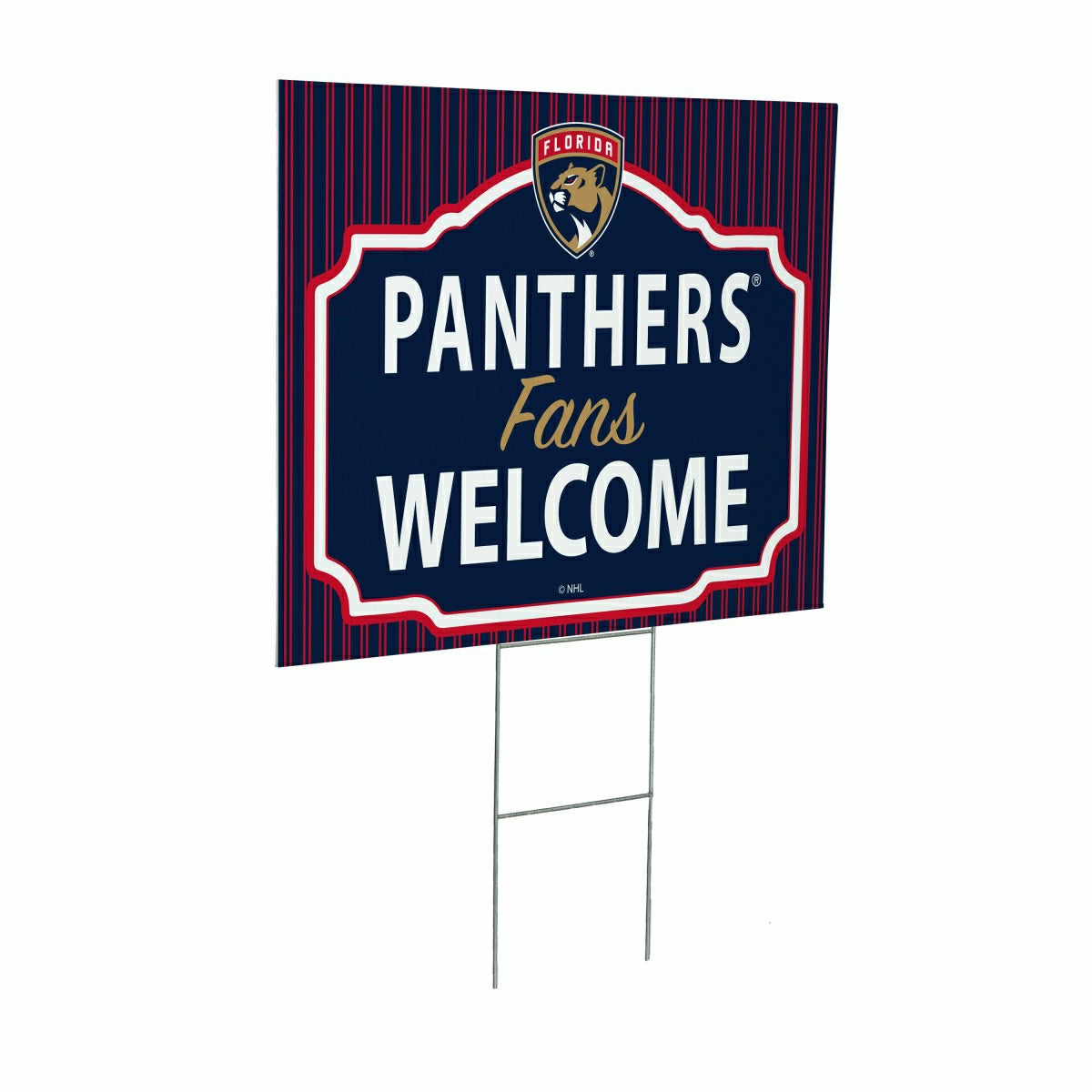 Florida Panthers Coroplast Yard Sign, "Fans Welcome" - NHL Home