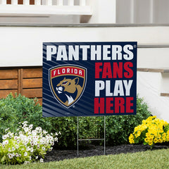Florida Panthers Coroplast Yard Sign "Fans Play Here" - NHL Home