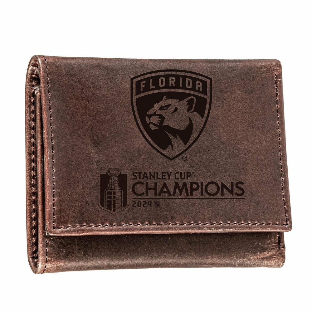 Florida Panthers Tri-Fold Wallet, Brown, Stanley Cup Champions 2024 - NHL Home