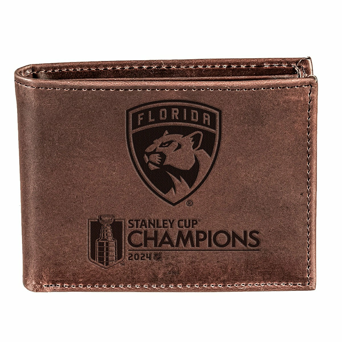 Florida Panthers Bi-Fold Wallet, Brown, Stanley Cup Champions 2024 - NHL Home