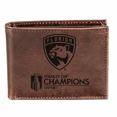 Florida Panthers Bi-Fold Wallet, Brown, Stanley Cup Champions 2024 - NHL Home