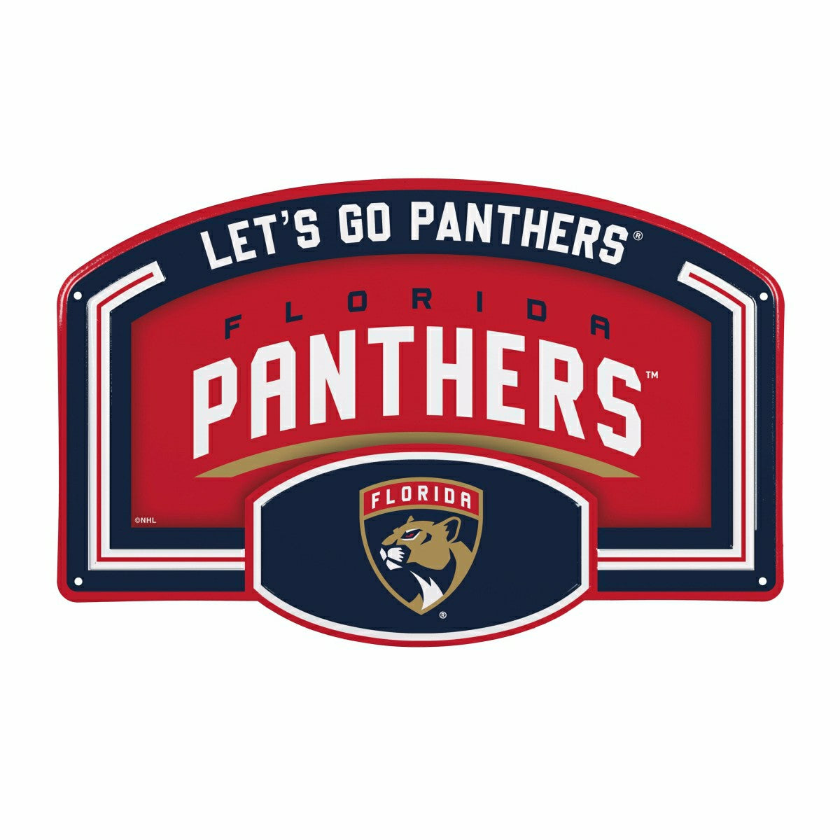 Florida Panthers USA Embossed Steel Wall Sign, 11" x 17" - NHL Home