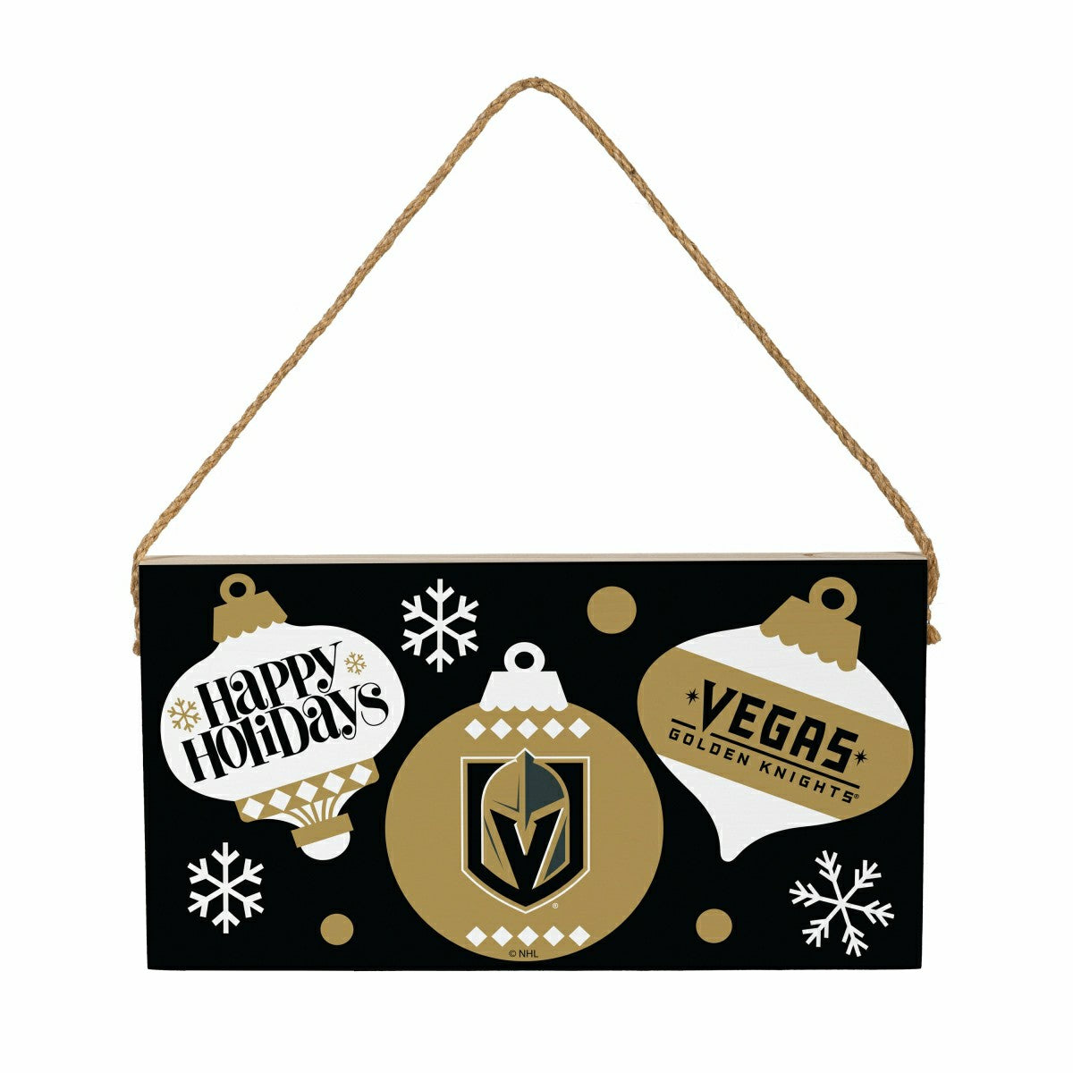 Vegas Golden Knights Holiday Wood Wall Sign, 6x11 - NHL Home
