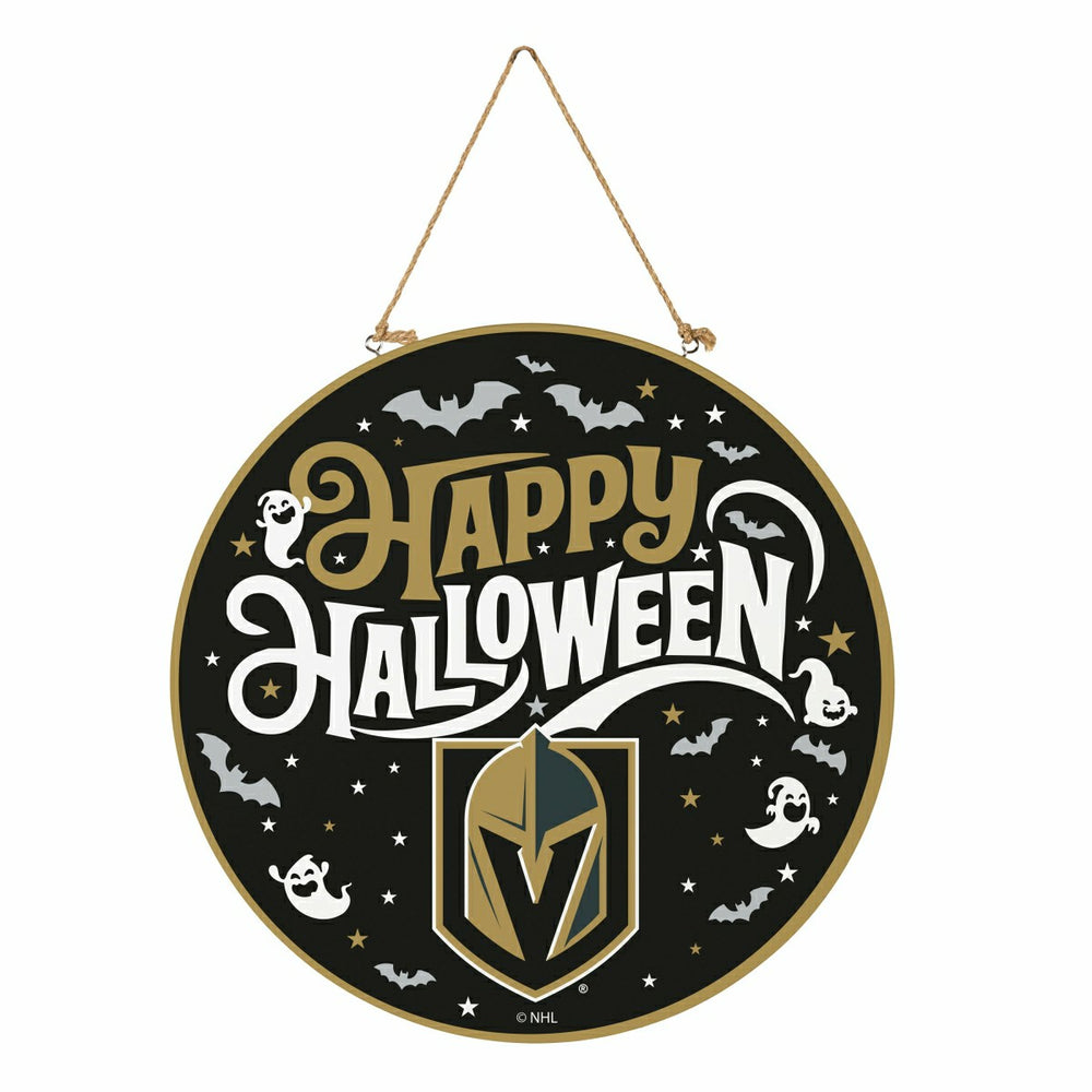 Vegas Golden Knights Halloween Round Door Décor with Hanging Rope, 18x - NHL Home