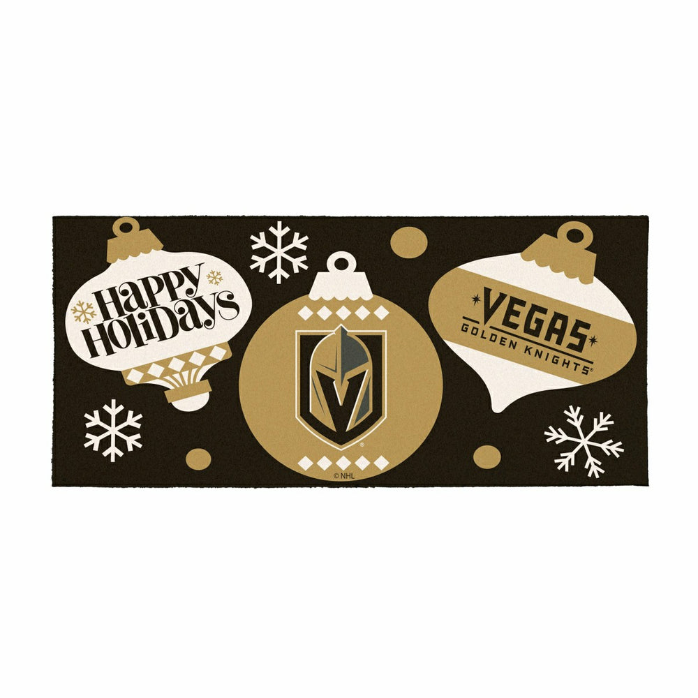 Vegas Golden Knights Holiday Flocked Coir Sassafras Switch Mat, 22"x10 - NHL