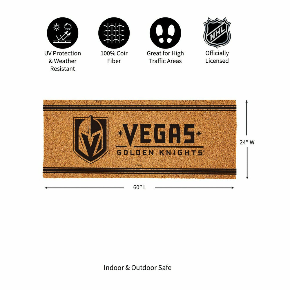 Las Vegas Golden Knights Extra Large One Color Coir Mat, 60"x24" - NHL