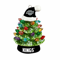 Los Angeles Kings 4" Mini LED Tabletop Christmas Tree, Set of 2 - NHL Home