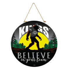 Los Angeles Kings Bigfoot Round Door Décor with Hanging Rope, 18x18 - NHL Home
