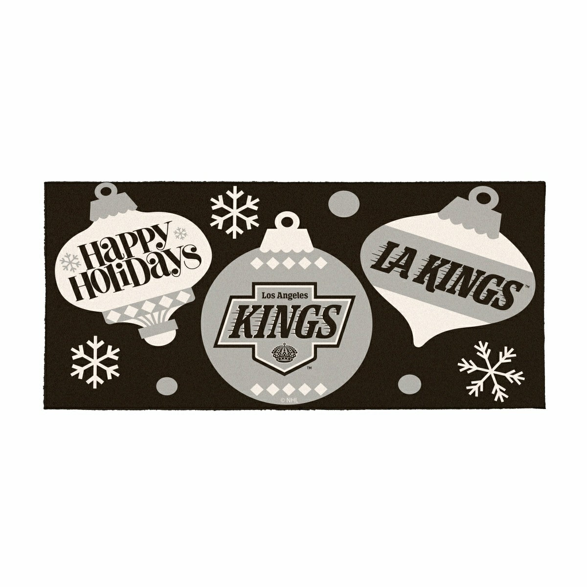 Los Angeles Kings Holiday Flocked Coir Sassafras Switch Mat, 22"x10" - NHL