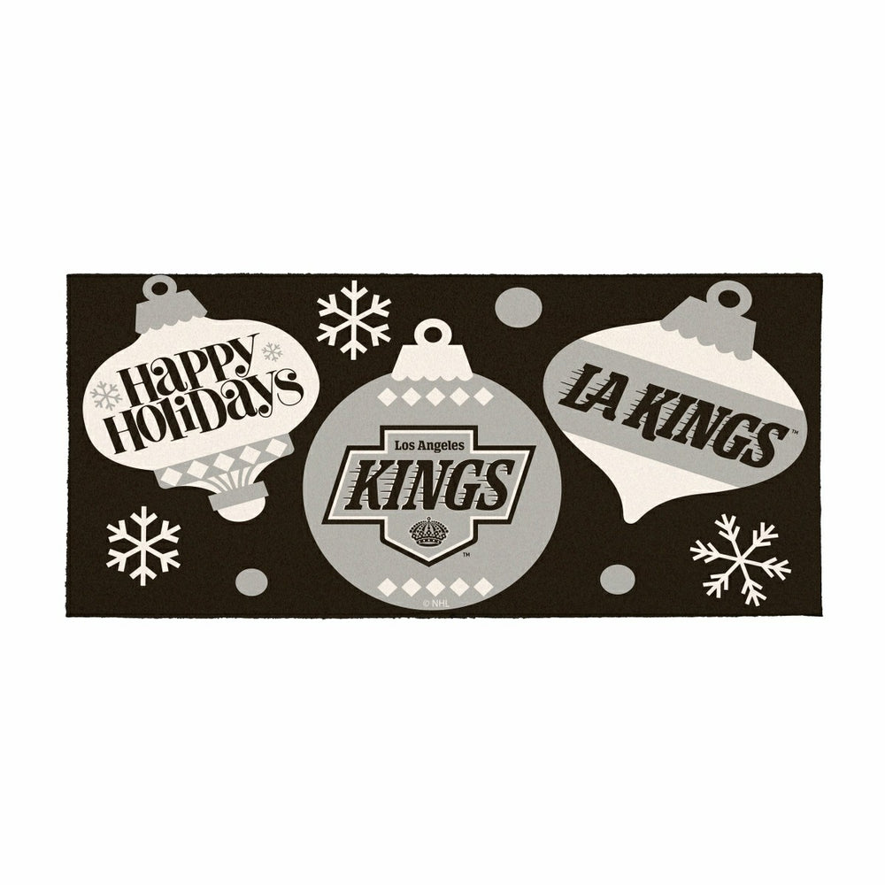 Los Angeles Kings Holiday Flocked Coir Sassafras Switch Mat, 22"x10" - NHL