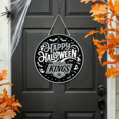 Los Angeles Kings Halloween Round Door Décor with Hanging Rope, 18x18 - NHL Home